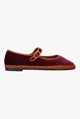 Flabelus Tybalt velvet Mary Janes flats