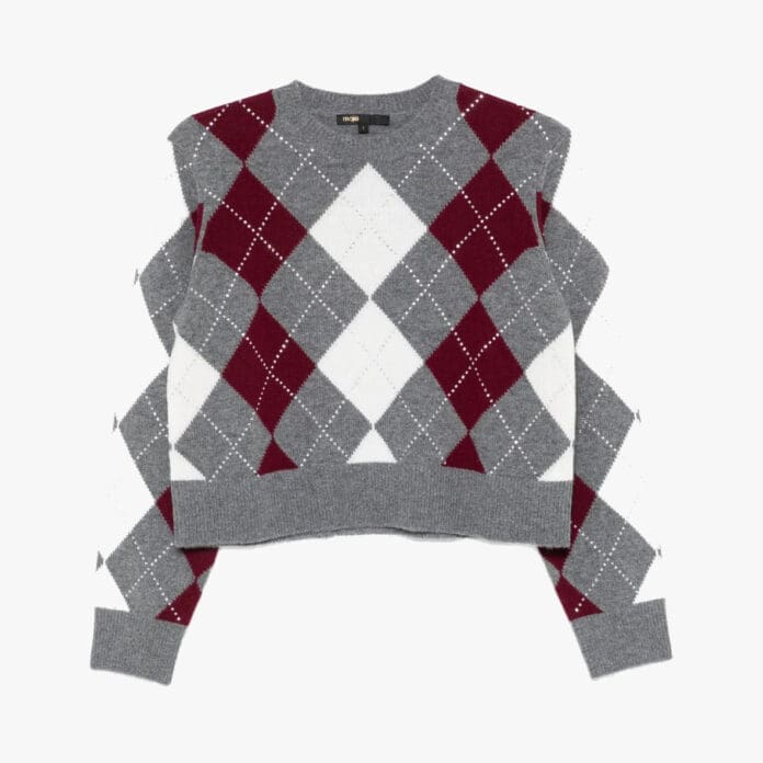 Maje argyle-print sweater