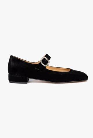 Penelope Chilvers Mary Jane Diamante velvet shoe