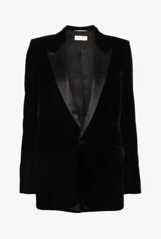 Saint Laurent single-breasted velvet tuxedo jacket