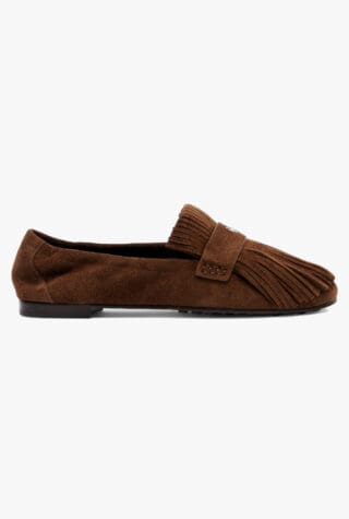 Tory Burch Ballet fringed suede loafers