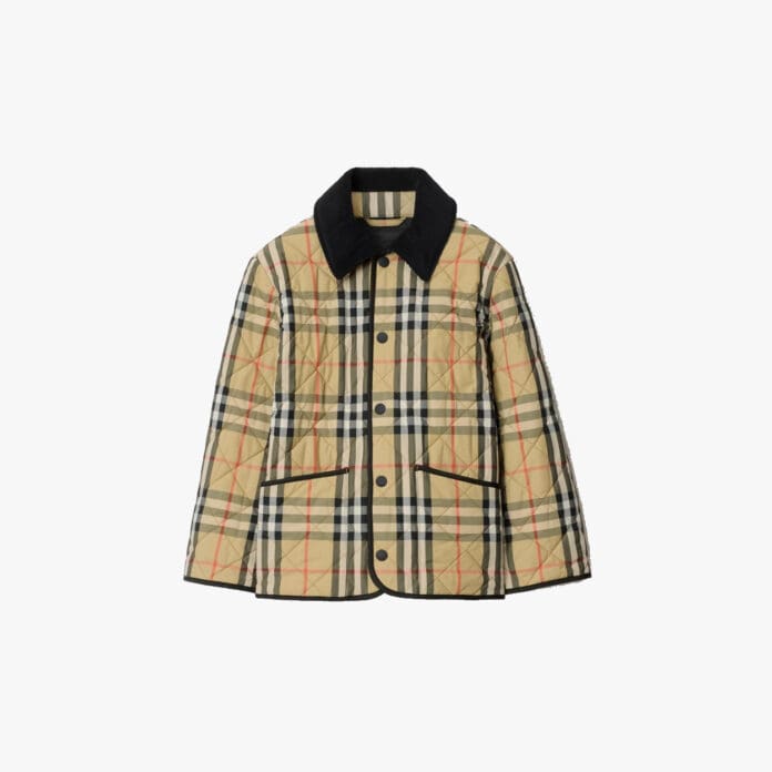 Burberry check quilted barn jacket 