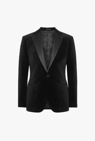 Reiss Ace single-breasted stretch-velvet blazer