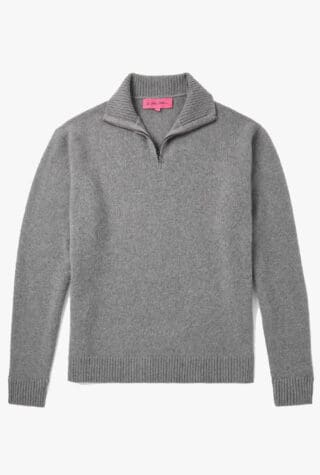 The Elder Statesman Cashmere Half-Zip Sweater