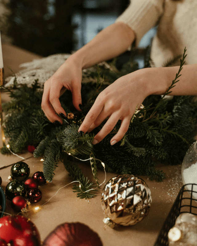 canary wharf wreath making