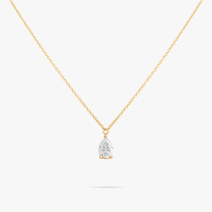 matilde jewellery pear solitaire neckalce