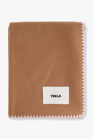 Tekla whipstitch lambswool blanket