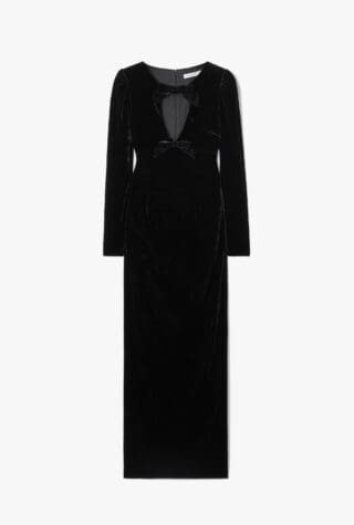 Alessandra Rich cut-out bow velvet gown