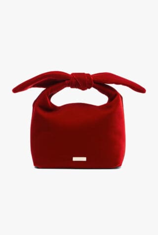 Aquazzurra Bow Tie velvet bag