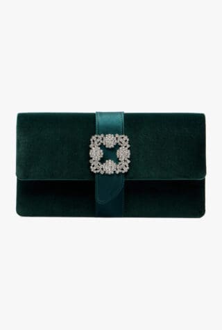 Manolo Blahnik Capri velvet clutch