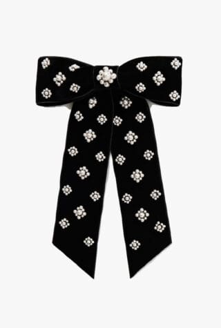 Jennifer Behr Margaret velvet bow hair clip
