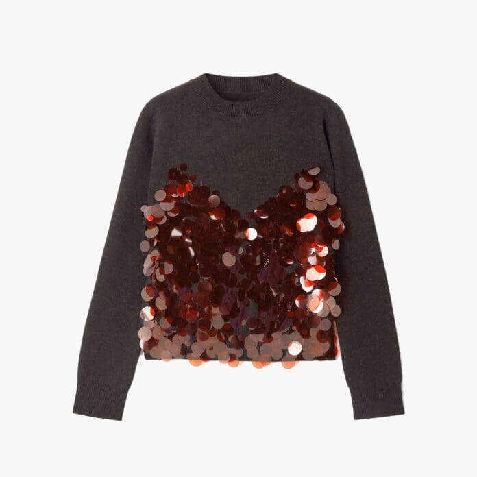 Sacai sequinned wool sweater 