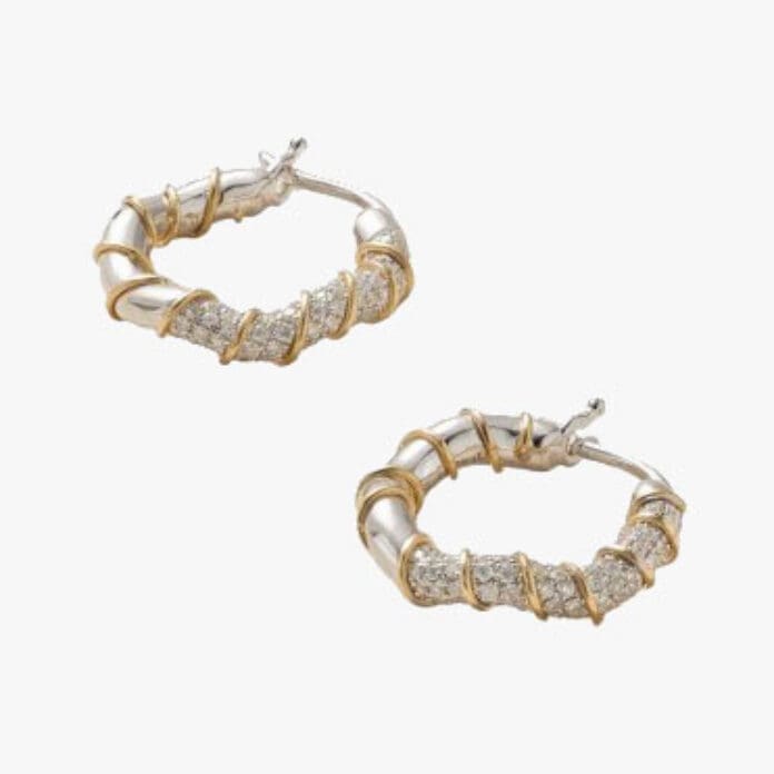 Yvonne Léon diamond hoop earrings