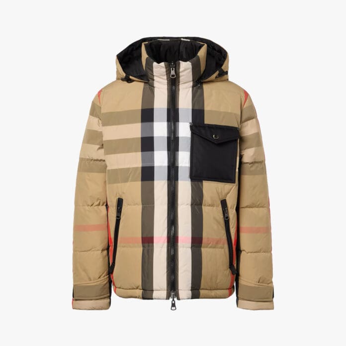 Burberry Check reversible hooded down jacket