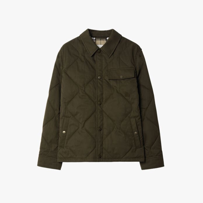 Burberry gabardine padded overshirt