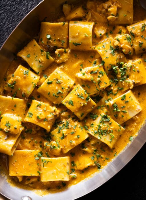 pacheri con branzino longosteria