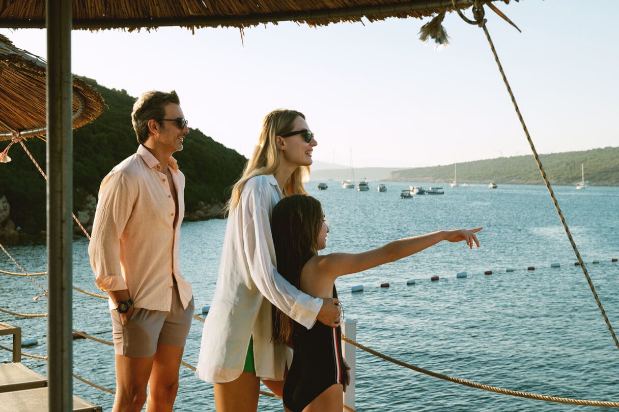 family on luxury holiday