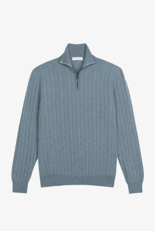 Luca Faloni Cable knit zip-up