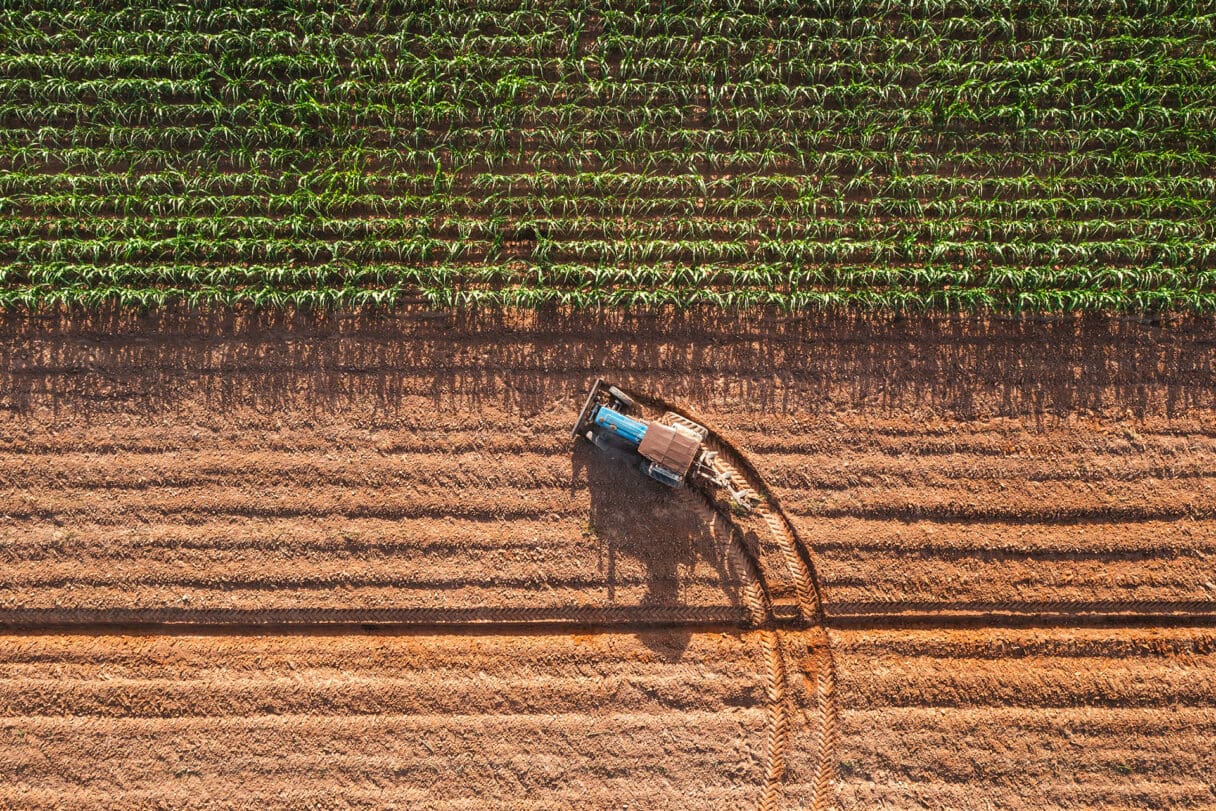 tractor on a farm