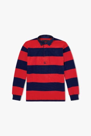 Aaron Levine striped rugby shirt