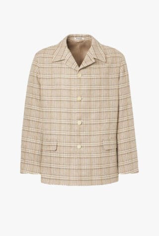 Auralee checked tweed jacket