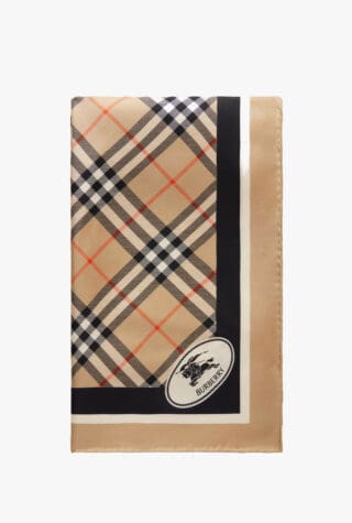 Burberry checked silk twill scarf 