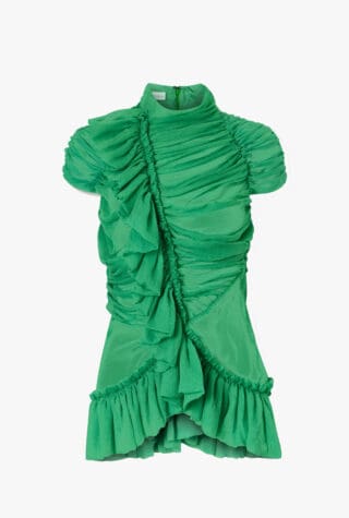 Dries Van Noten Ruffled silk-chiffon blouse