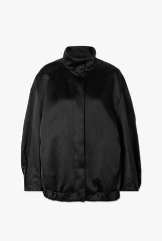 Dries Van Noten oversized satin bomber jacket