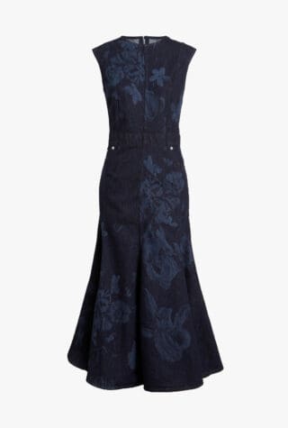Erdem Printed denim dress
