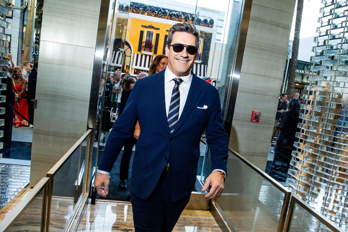 jon hamm armani oscars party