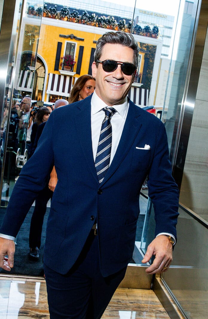 jon hamm armani oscars party