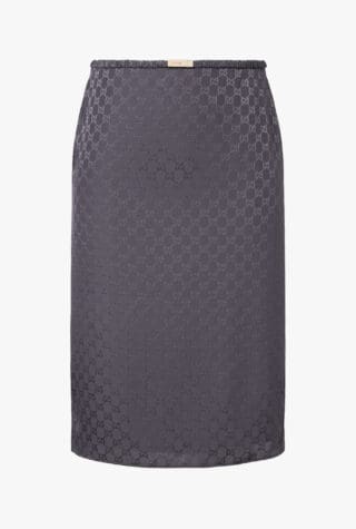 Gucci GG low-rise silk pencil skirt