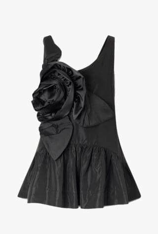 Simone Rocha Appliquéd ruffled taffeta top