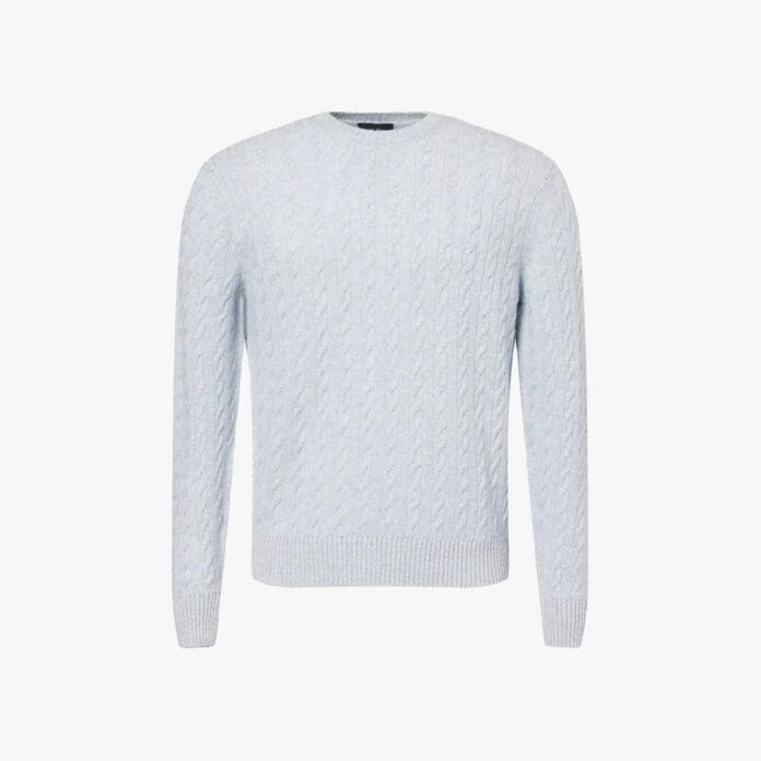 dunhill cable knit jumper