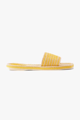 Chloé' Embroidered striped cord slides