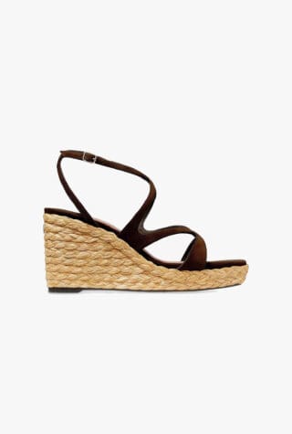 Jimmy Choo Ayla 85 Suede Wedge Heels
