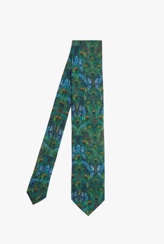 Liberty Peacock Manor silk tie