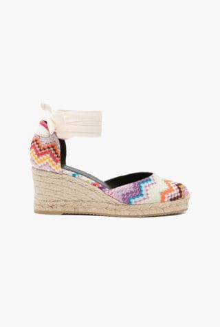 Missoni chevron-pattern tie espadrilles