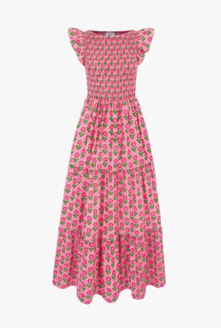 Pink City Prints Marigold blush David Bowie dress