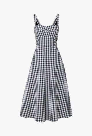 Aila gingham midi dress