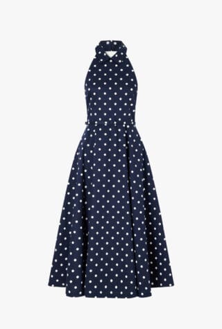 Carolina Herrera belted polka-dot midi dress