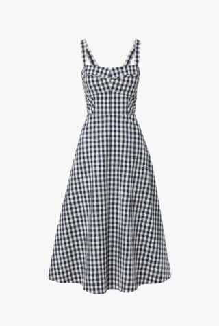 Veronica Beard Aila gingham midi dress
