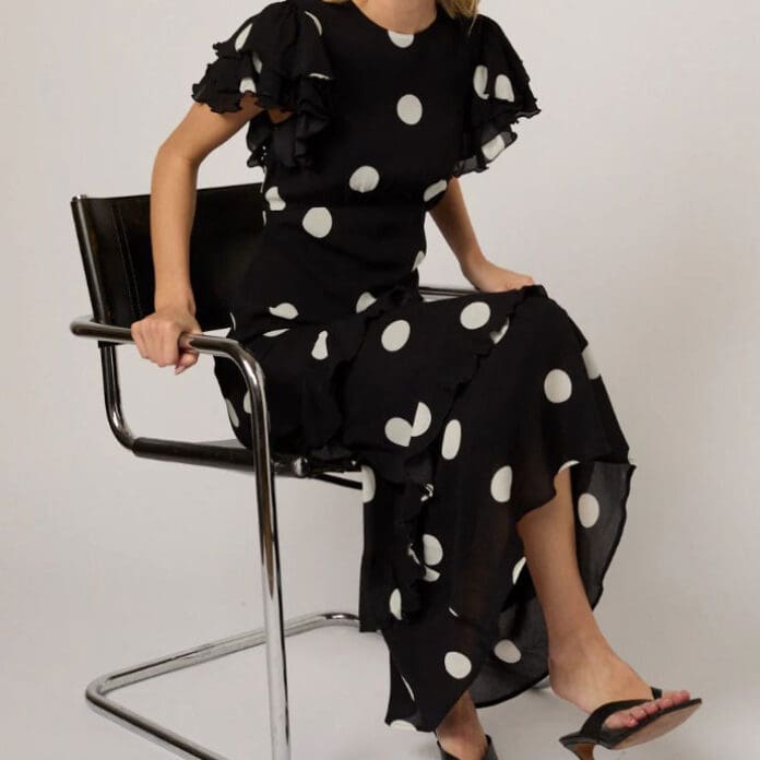 Black Polka Dot Marley Maxi Dress