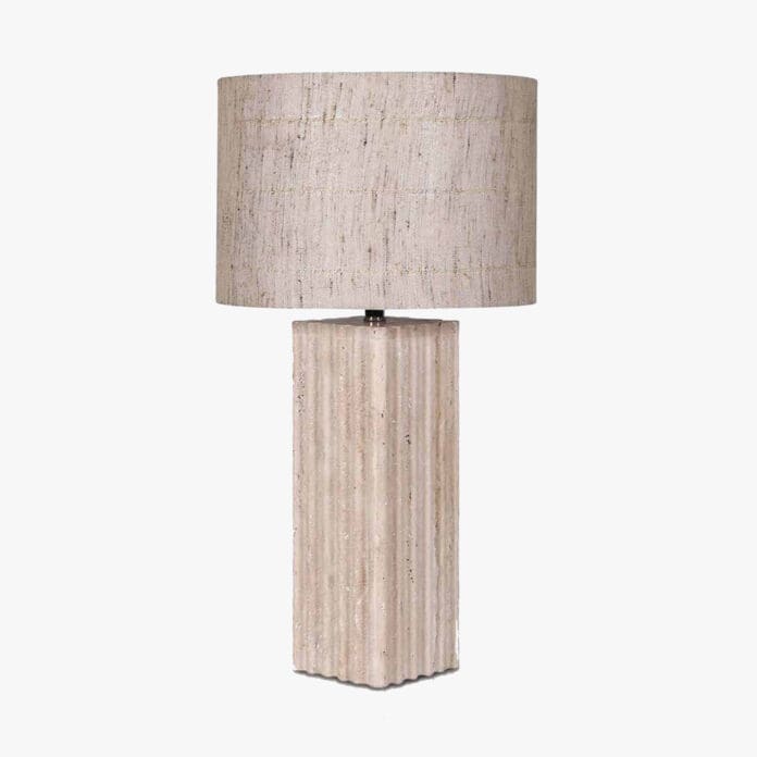 Hurdcott Travertine Table Lamp