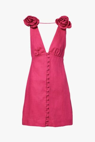 Farm Rio Floral-appliqué minidress