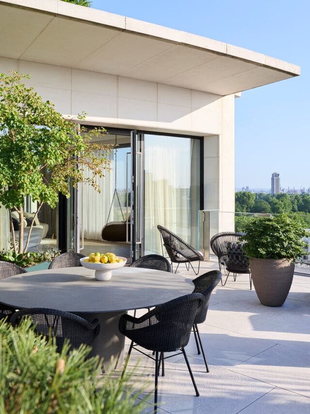 the bryanston show apartment terrace