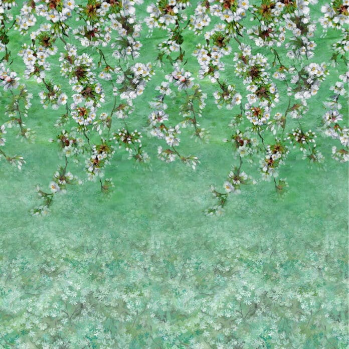 Assam Blossom wallpaper in Emerald