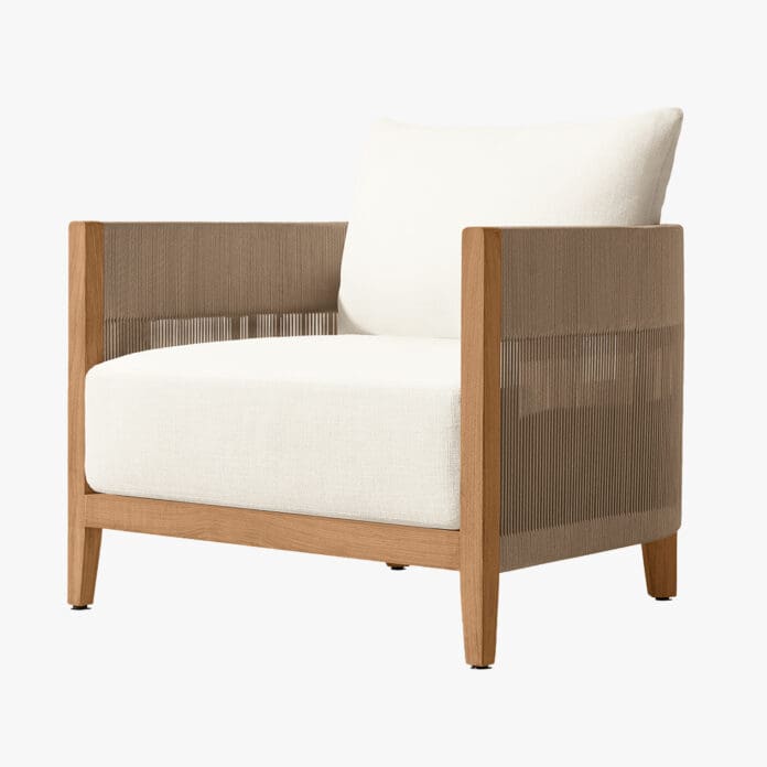 Balmain Rope teak lounger chair